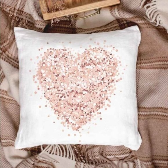 None Other - 2 Heart Pillow Case Covers NWOT